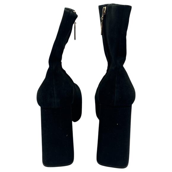 Larroude Dolly Platform Boot in Black Suede Size 10 - Picture 3 of 8